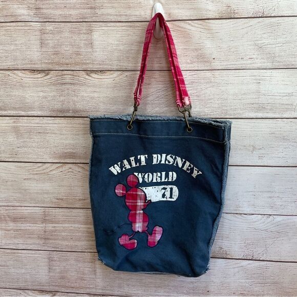 WALT DISNEY WORLD CANVAS TOTE IN NAVY BLUE - Picture 1 of 6
